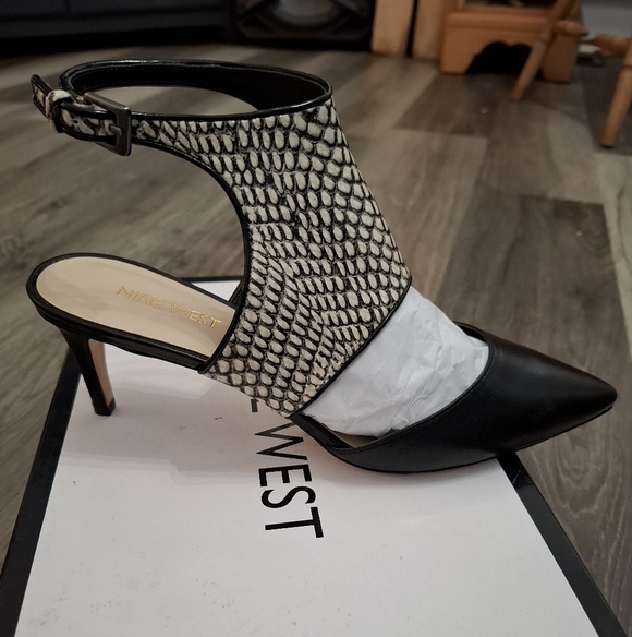 Nine West heels Shoes Womens Snake Print New with defects Size 7.5 - Picture 11 of 13
